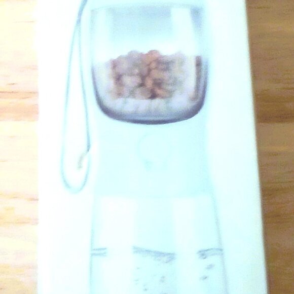 PET WATER BOTTLE - PORTABLE Includes FOOD DISPENSER, Color MILK WHITE - Picture 4 of 6